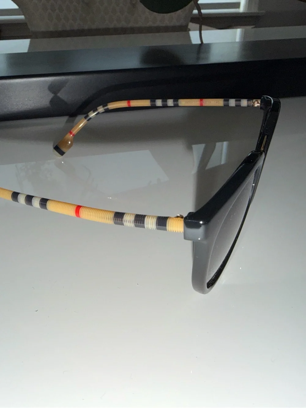 Burberry Black Front Sunglasses with Tortoise Temples